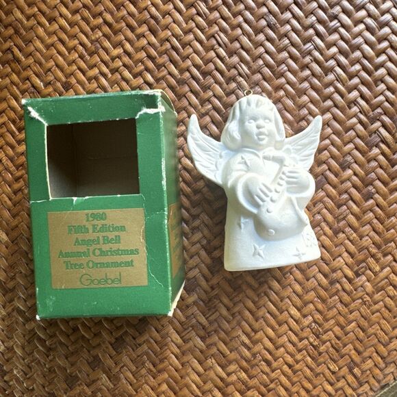 Fifth Edition 1980 Goebel 3” Tall‎ Angel Bell Annual Christmas Ornament With Box - Picture 1 of 10